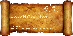 Itebejácz Tibor névjegykártya